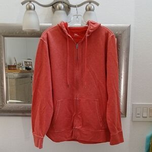 GAP Orange/Red Heathered  Zip-Up Hoodie